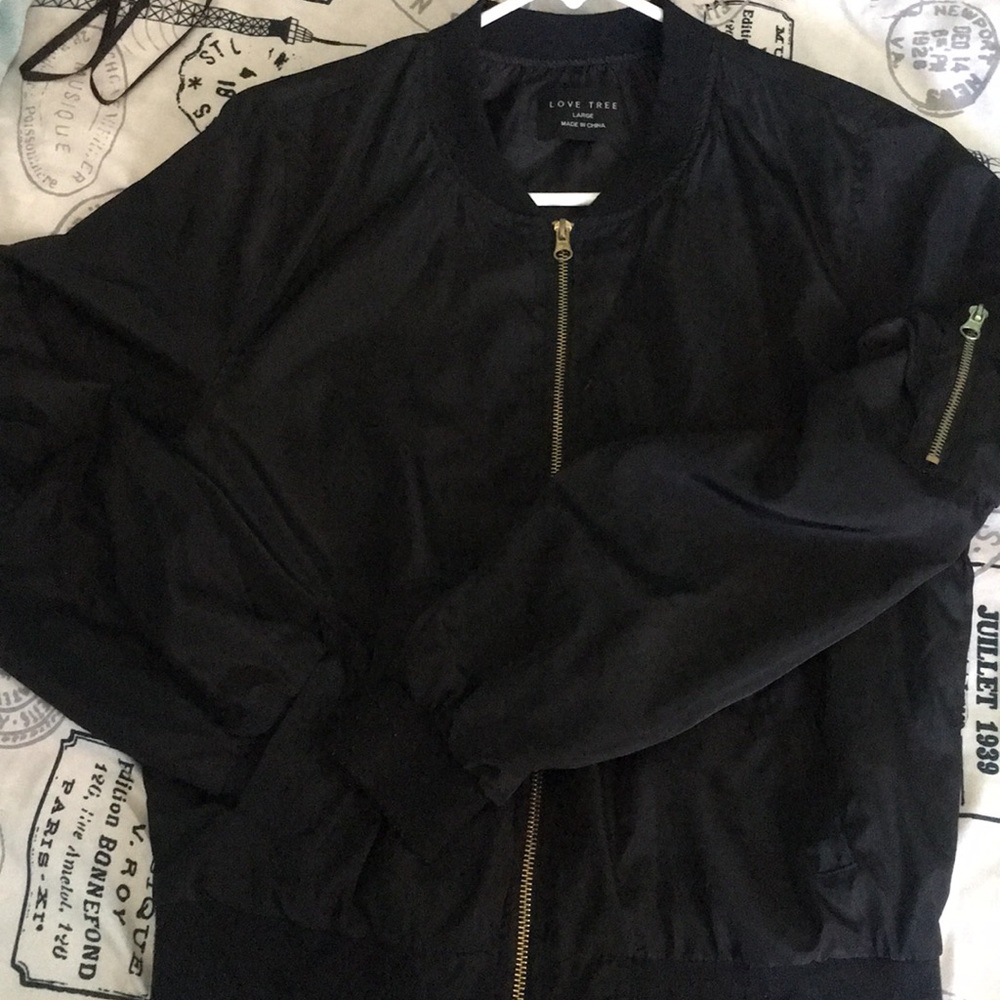 Black bomber jacket